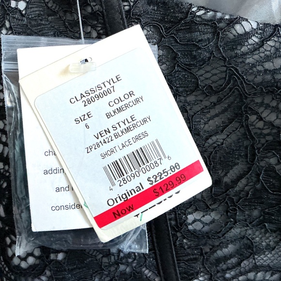 Truly Zac Posen Lace Corset Dress in Black/Mercury Size 6 - Picture 5 of 5